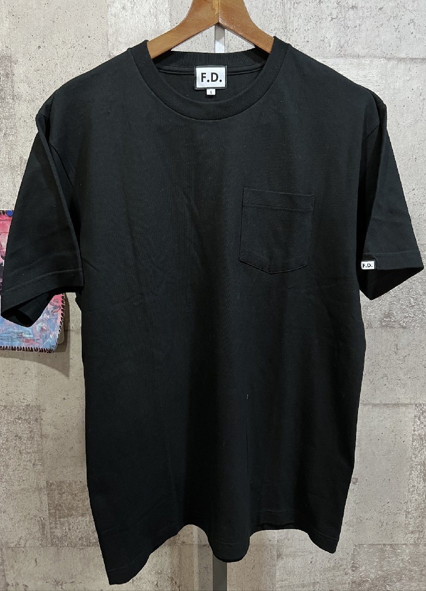 極美品 F.D. 鹿島アントラーズ ポケット Tシャツ 黒 L メンズの画像2