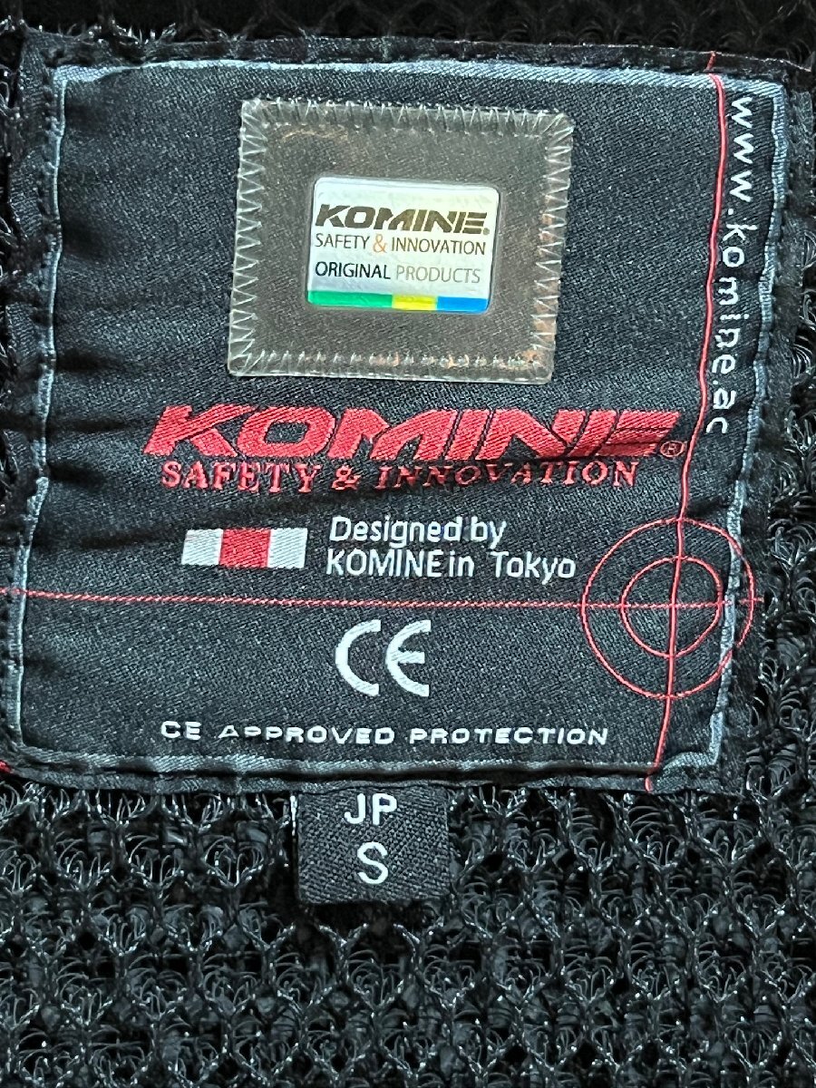 美品 KOMINE JK-1123 プロテクトハーフメッシュパーカ S メンズ コミネ 07-1123_画像7