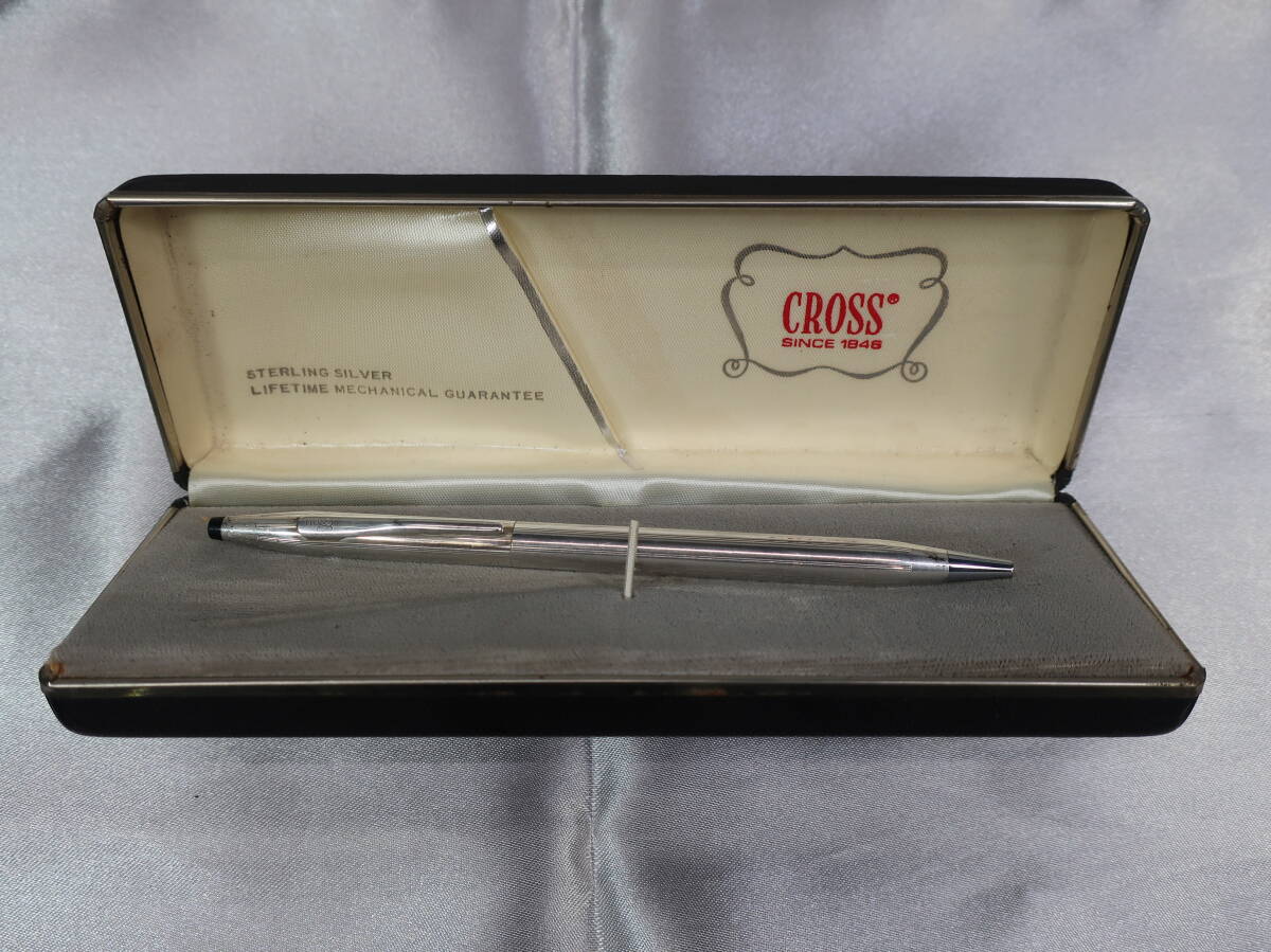 CROSS ／クロス STERLING SILVER スターリングシルバー silver925 ボールペン 箱付き 冊子 外箱付 ツイスト式 クラシック_画像9