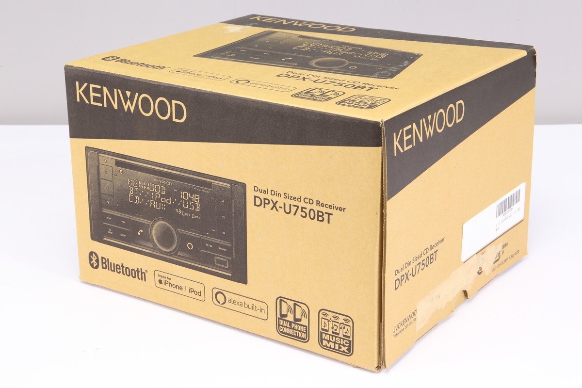 【 未使用品 】 KENWOOD カーオーディオデッキ DPX-U750BT 【 中身を確認しただけの未使用・保管品 】_画像1