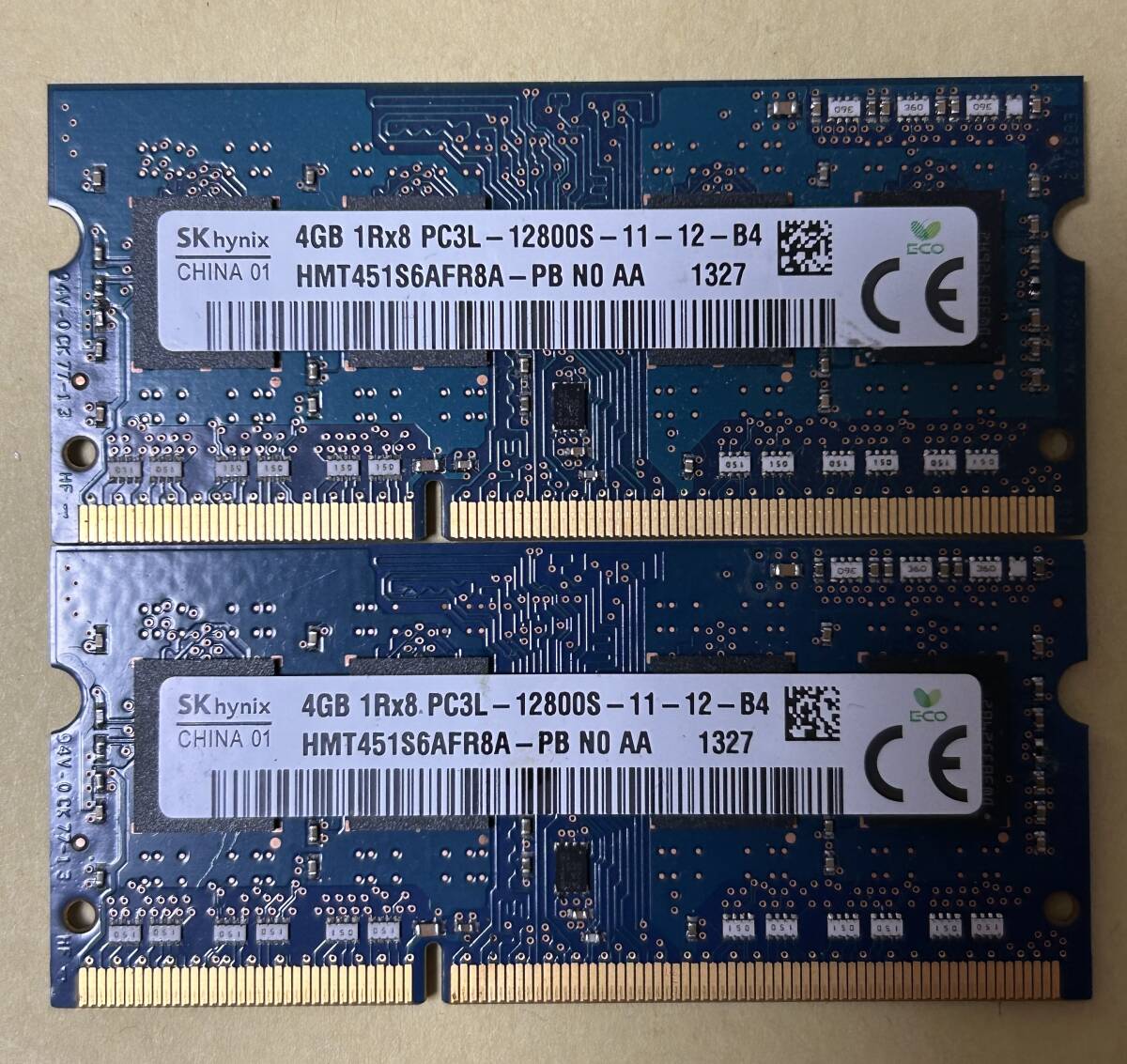 SKhynix エスケイハイニックス SO-DIMM 204pin DDR3L PC3L-12800S 4GB×2枚(8GB) 1.35V低電圧対応 1.5V対応 ノートパソコン用_画像1