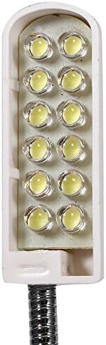 調節 高輝度 軽作業グースネックランプ 12枚電球 マグネットベース 裁縫作業用 磁気ワークライト ミシン用ライト LEDデスクラ_画像5