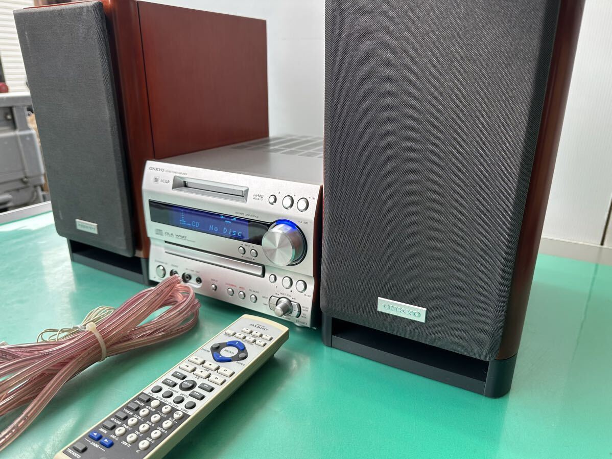 ■■スピーカー コンポセット ONKYO オンキョー CD MD コンポ★FR-N9TX ★スピーカー★D-N9TX★ 音響機器 リモコン付き【ジャンク】 _画像8