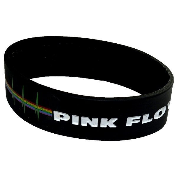 PINK FLOYD ピンクフロイド Logo & Pulse ラバー リストバンド オフィシャル_画像1