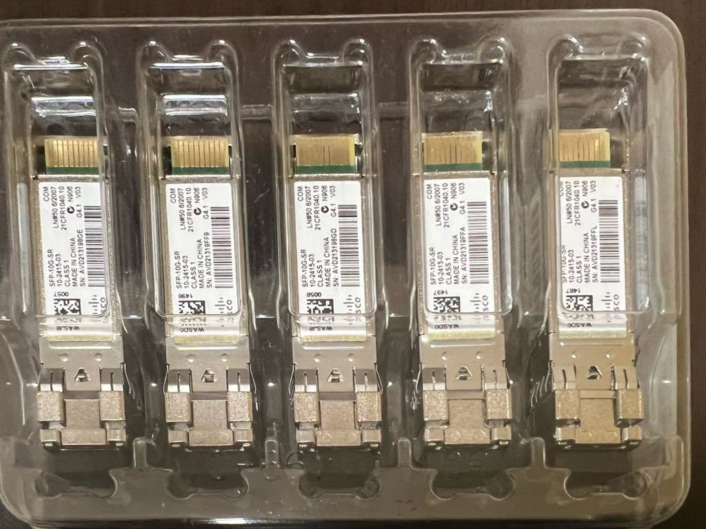 Cisco SFP-10G-SR シスコ 新品 5本セット 未使用品 純正品の画像1