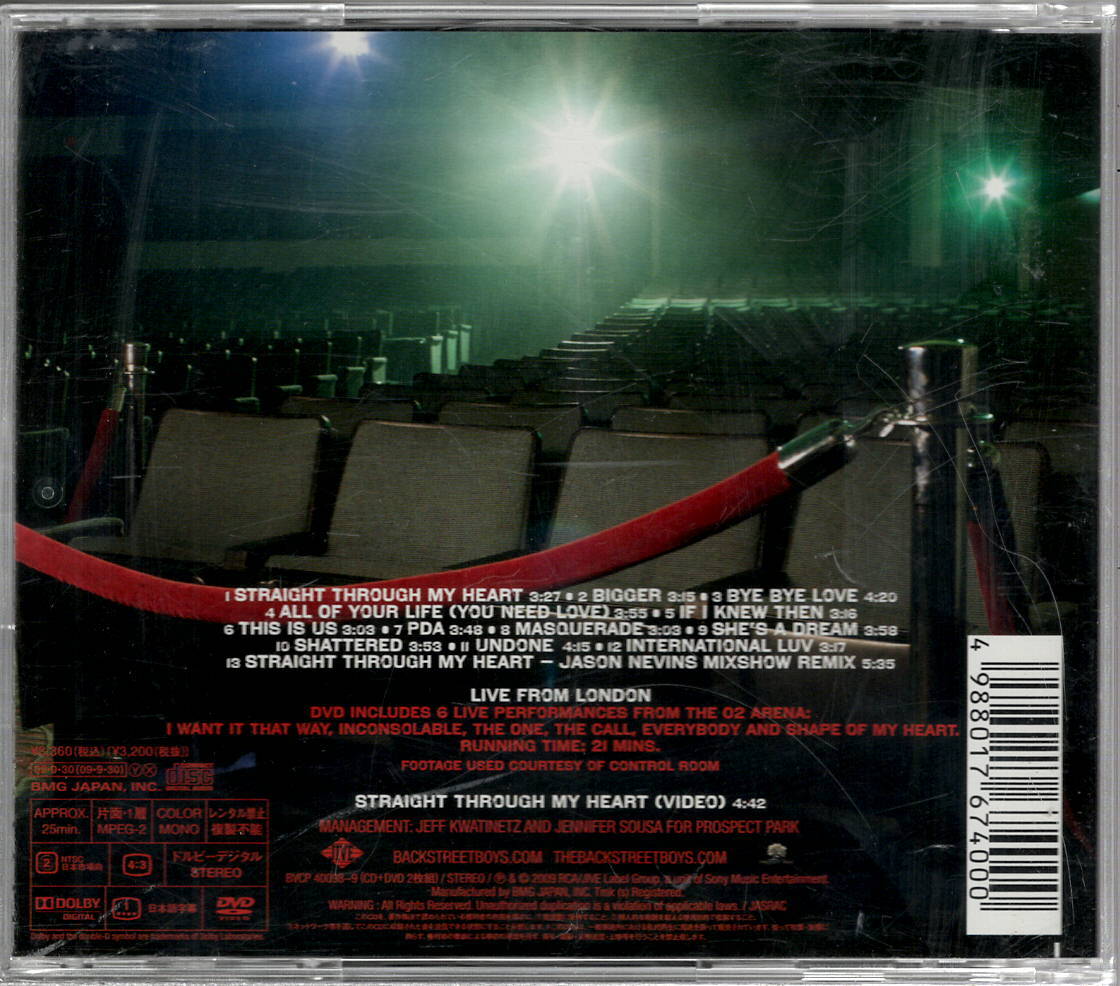  задний Street * boys Backstreet Boys[tis*iz*asThis Is Us] первый раз производство ограничение запись *DVD есть *CD стикер имеется 