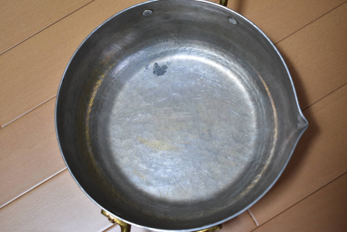 中古 純銅厚板使用 天ぷら鍋 内径21㎝ の画像2