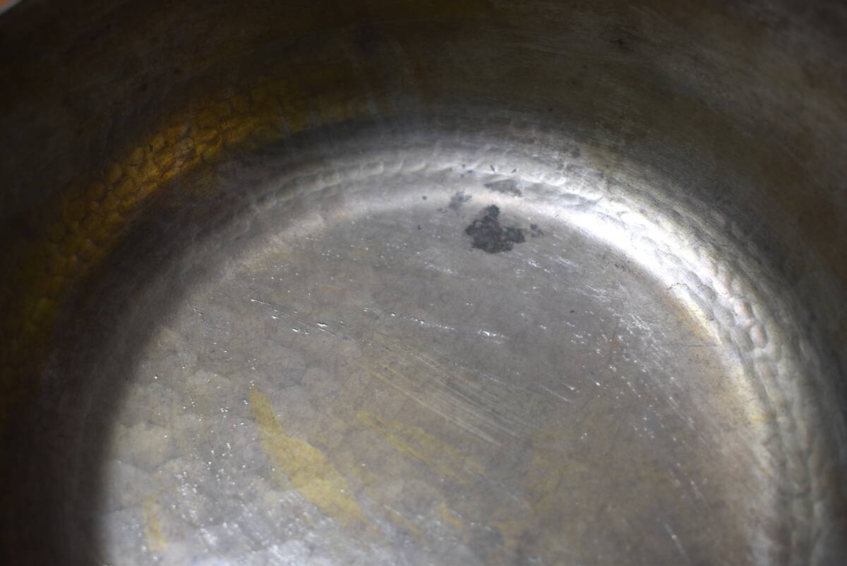 中古 純銅厚板使用 天ぷら鍋 内径21㎝ の画像3