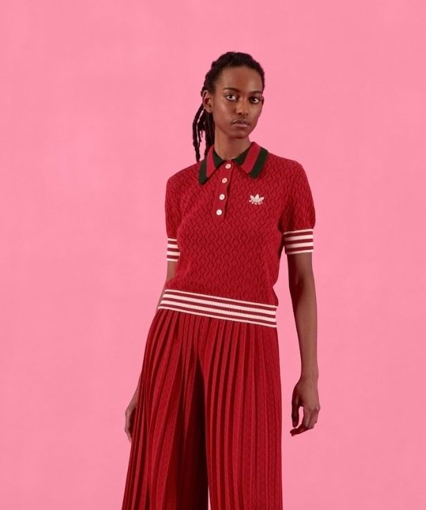 新品タグ付GUCCI グッチ服 adidasアディダスコラボポロシャツ