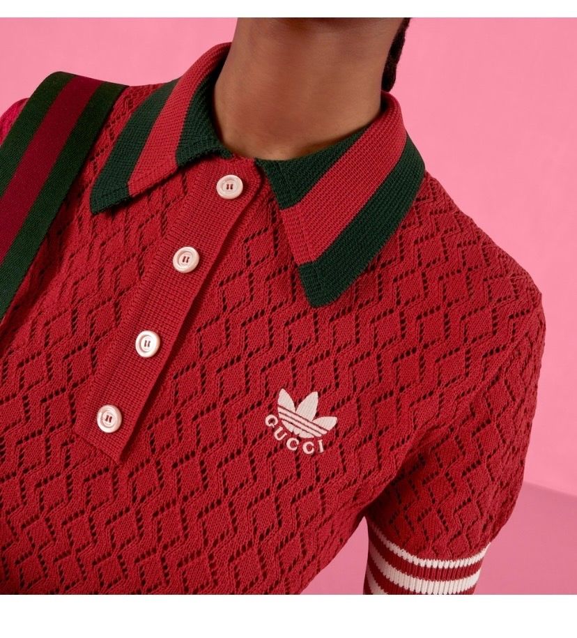 新品タグ付GUCCI グッチ服 adidasアディダスコラボポロシャツ