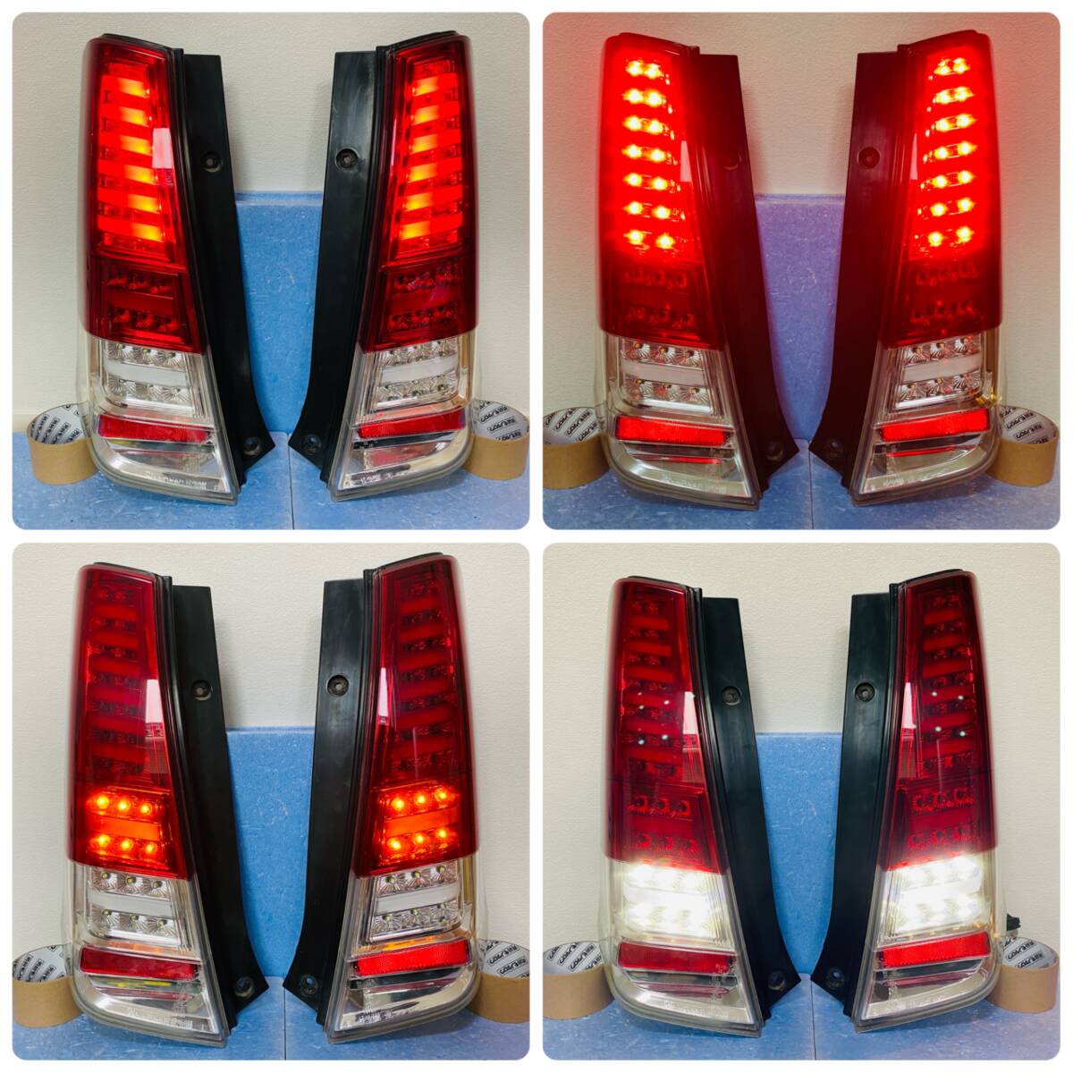 社外品　LEDテールランプ左右セット　ワゴンＲスティングレー　ＭＨ23Ｓ　JUNYAN　ジュンヤン　LT-HU588　LT-HU496　点灯確認済_画像2