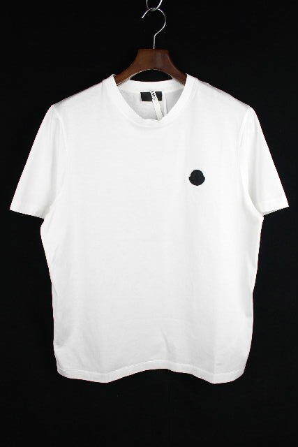 超美品 クリーニング済 04 モンクレール 鹿の子素材 ワッペン Tシャツ カットソー ホワイト 半袖 M メンズ I41の画像2