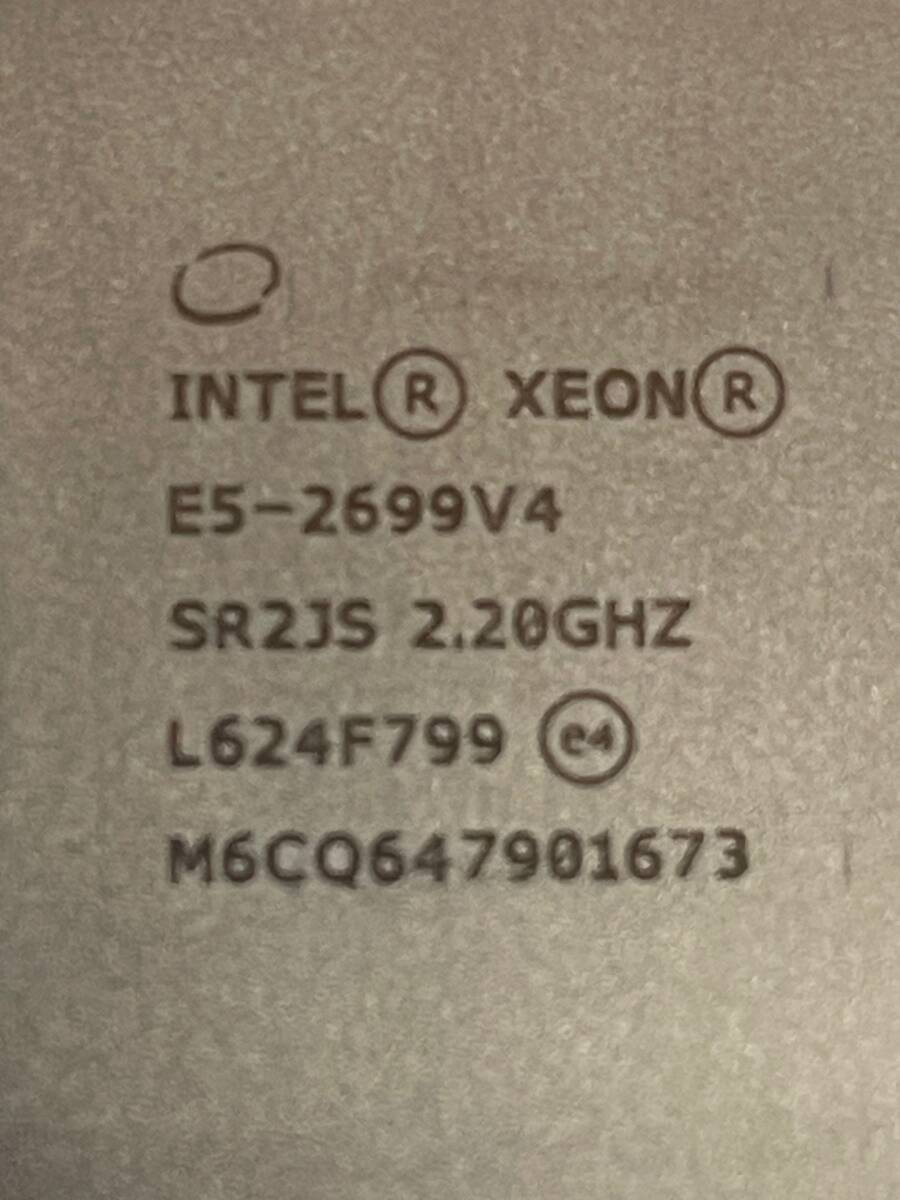 送料無料 超ハイスペックCPU Intel XEON E5-2699V4 CPU 2個セット 2.2GHz/ターボ最大3.6Ghz 22コア 44スレッド ソケット FCLGA2011 ②の画像3