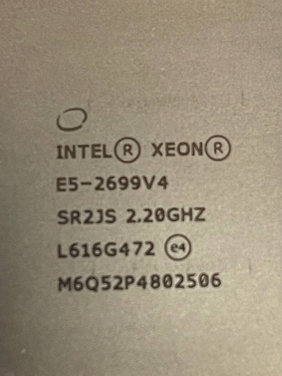 送料無料 超ハイスペックCPU Intel XEON E5-2699V4 CPU 2個セット 2.2GHz/ターボ最大3.6Ghz 22コア 44スレッド ソケット FCLGA2011 ④の画像3