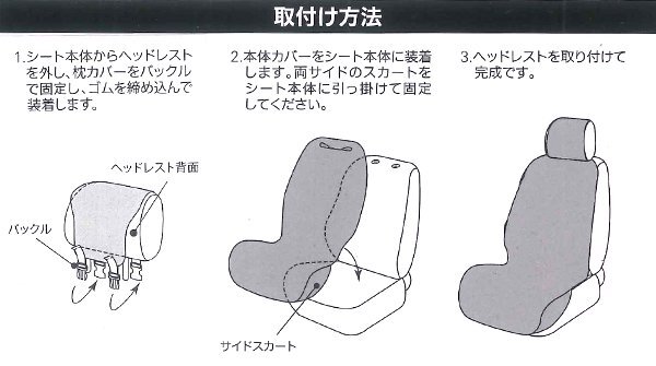 撥水 防水 シートカバー 軽自動車 普通車 汎用 前席用 座席カバー 2枚セット 防水デオ 抗菌防臭 ウエットスーツ素材 ダークブルー 送料無料_画像5