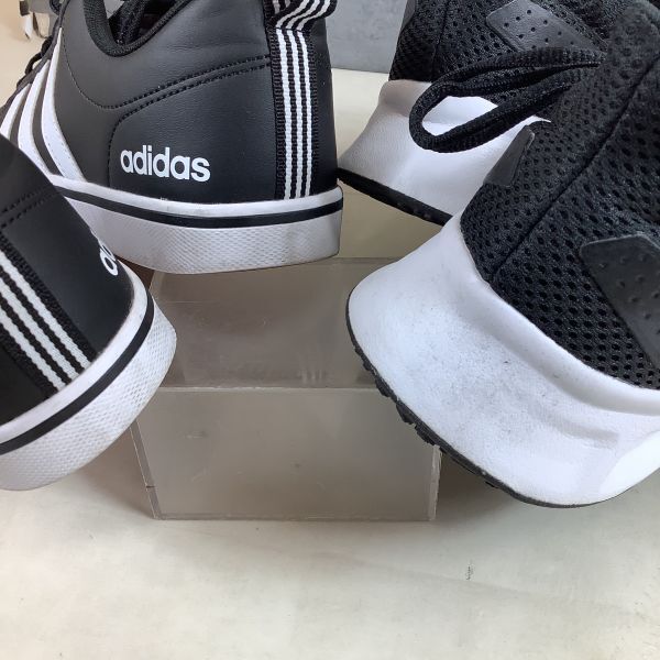 D2043. adidas／アディダス. メンズ スニーカー. 2足 まとめ. 26.0cm. 黒の画像9