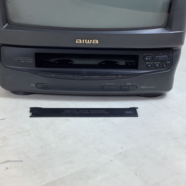 D3005【佐川】【通電のみ確認】aiwa/アイワ 1993年製 ビデオ一体型ブラウン管テレビ VX-T14G1リモコンなしの画像3