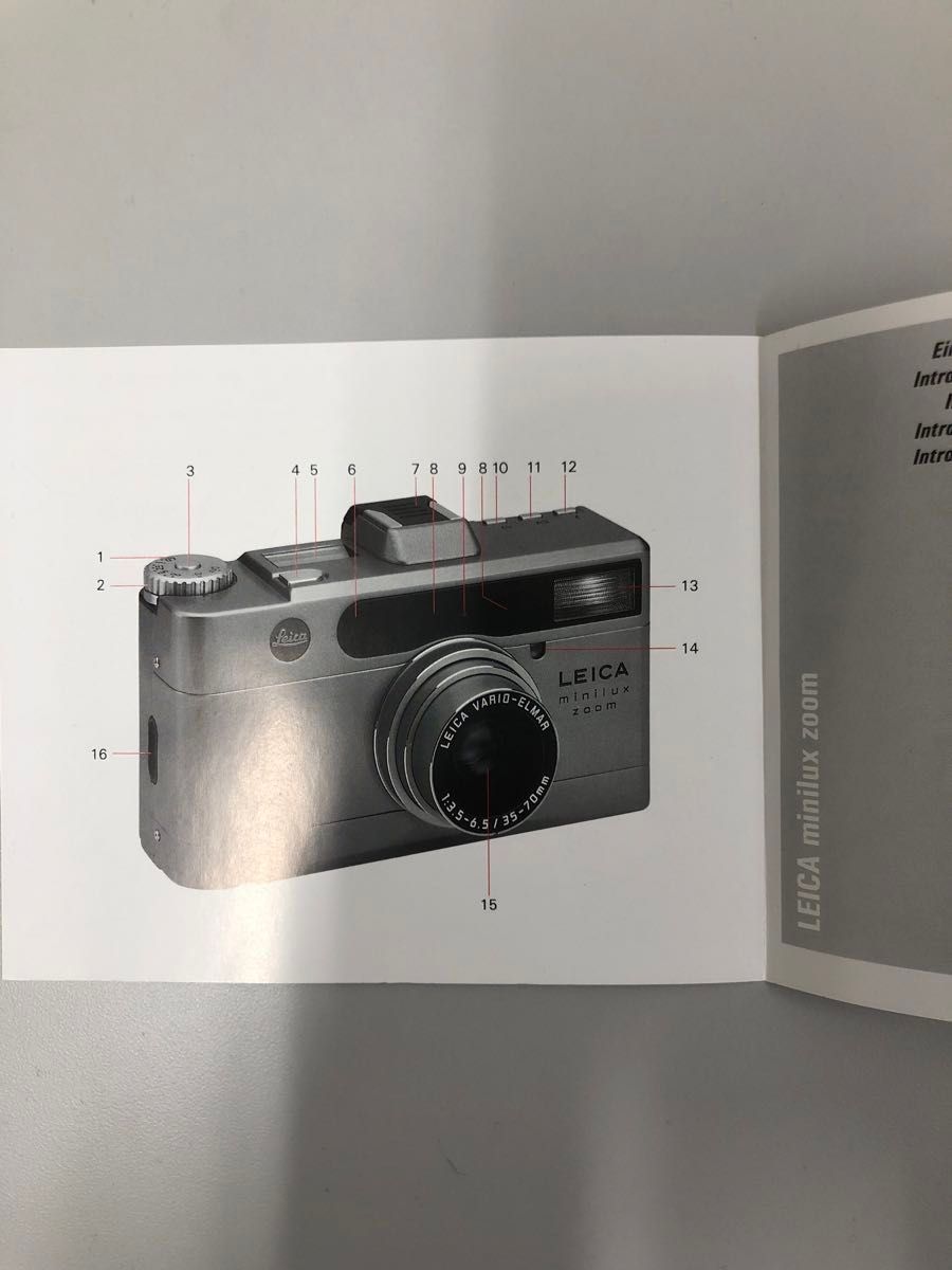 LEICA ライカ　miniluxZoom 海外販売用　取扱説明書　美品