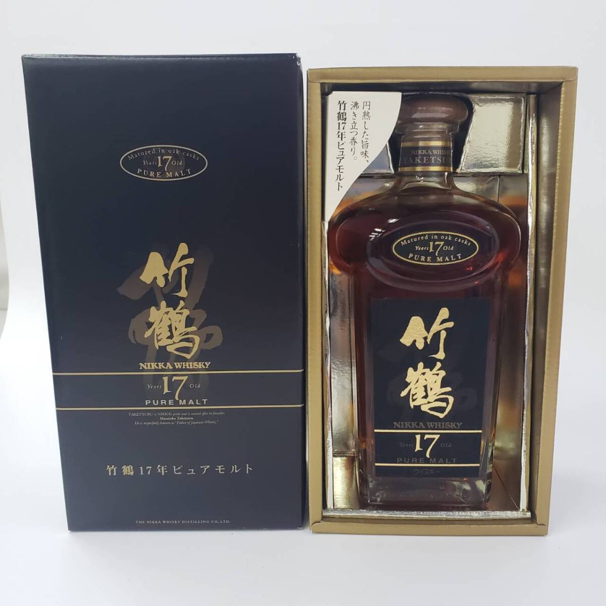 M5812(044)-597/TY28000【千葉県内のみ発送】酒 竹鶴 17年 NIKKA WHISKY TAKETSURU PURE MALT ニッカウイスキー 43％ 700ml 箱付きの画像1