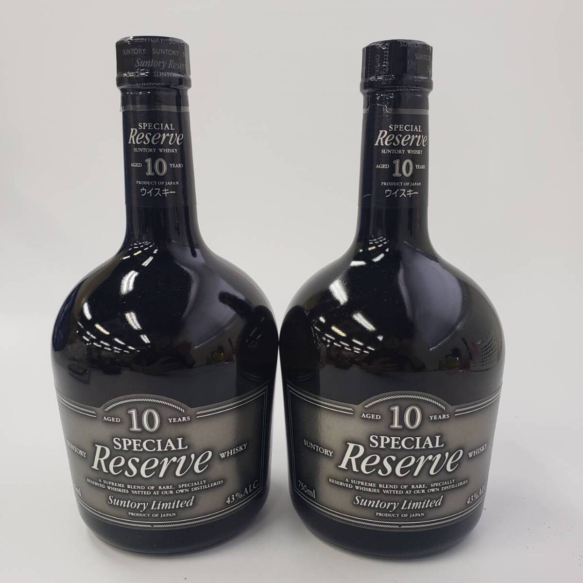 M13758(051)-521/OR4000【千葉県内のみ発送】酒 ２本まとめ SUNTORY SPECIAL Reserve WHISKY 10年 スペシャル リザーブ 43％ 750mlの画像1