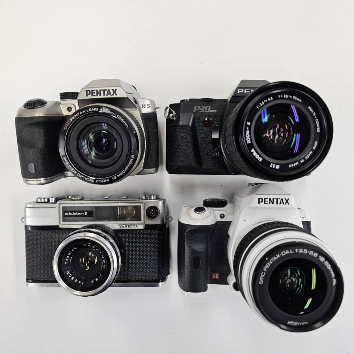 E051(10000)-619 カメラ・レンズまとめ 約10㎏ Canon キャノン OLYMPUS PENTAX ペンタックス Konica コニカ 他 状態様々の画像2