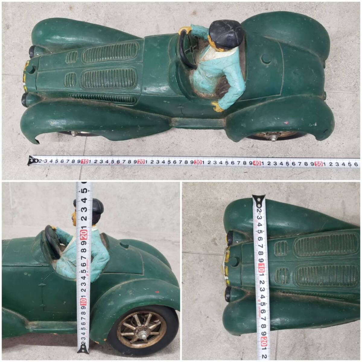 M1227(051)-590/SK0 おもちゃ ブリキ 木製 昭和レトロ アンティーク ビンテージ 車 クラシックカーの画像10