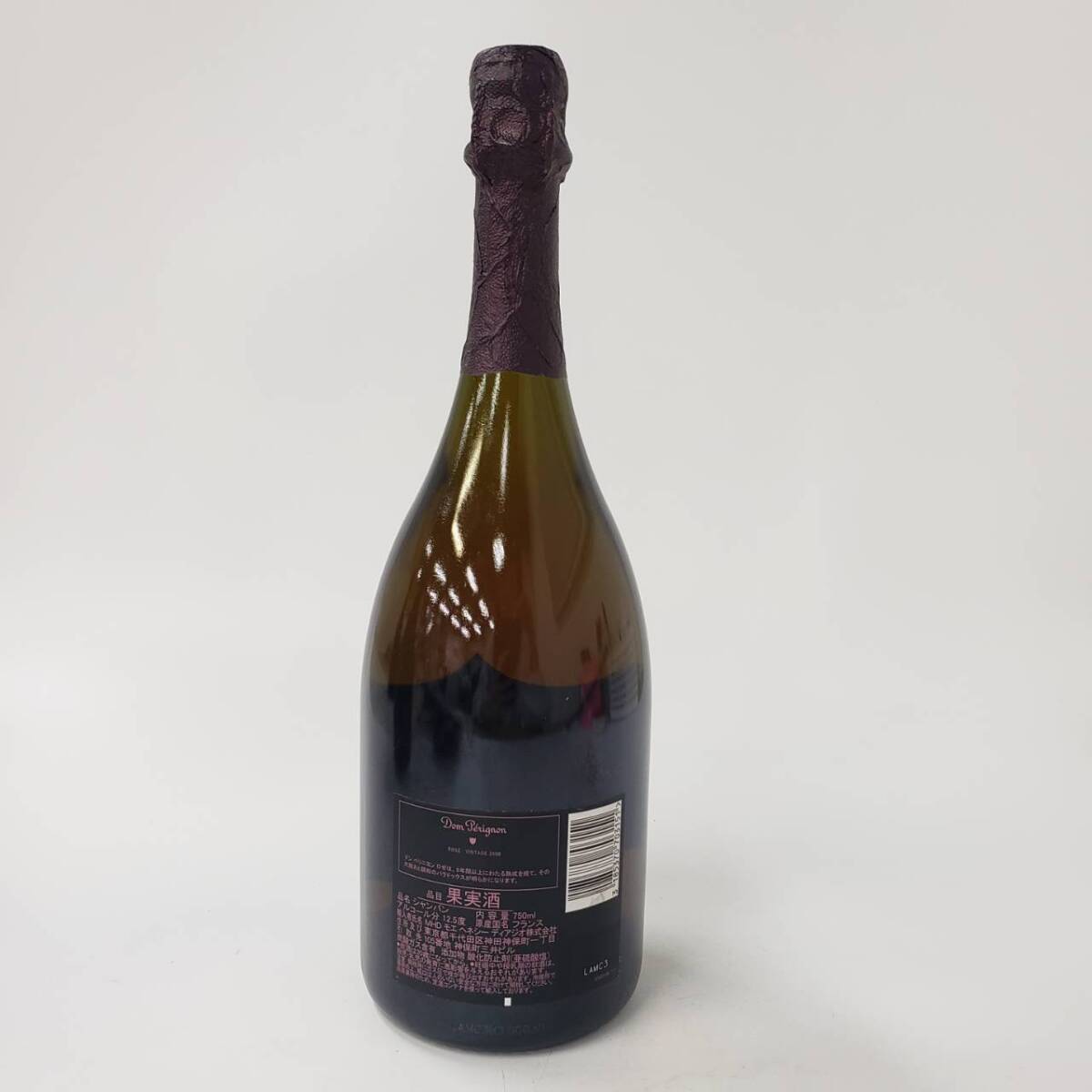 M052-583　酒　Champagne Dom Perignon Rose Vintage 2008 Brut　ドン・ペリニヨン ロゼ ブリュット　シャンパン　12.5％　750ml_画像3