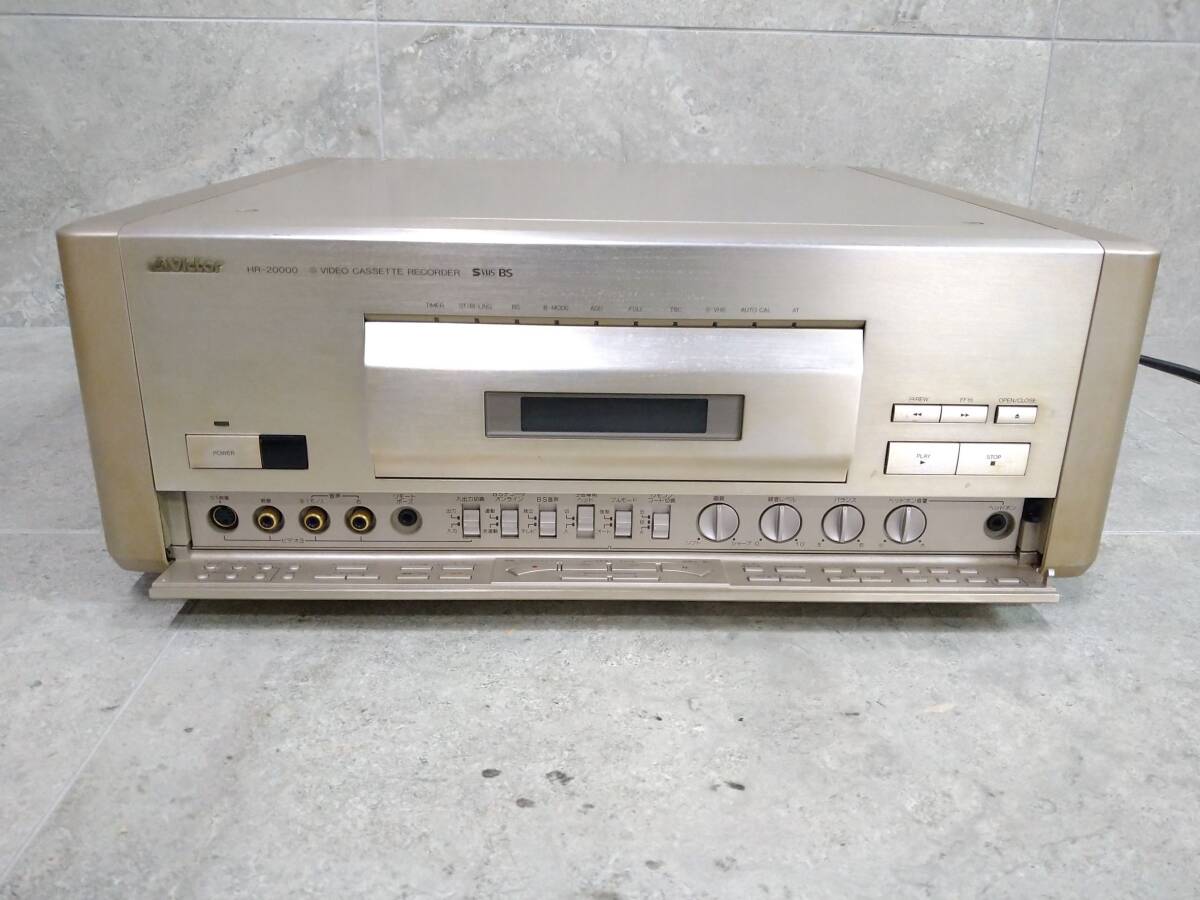 F13625(043)-709/OR14000 Victor ビデオカセットレコーダー HR-20000 S-VHS ビデオデッキ リモコン付き ビクターの画像2