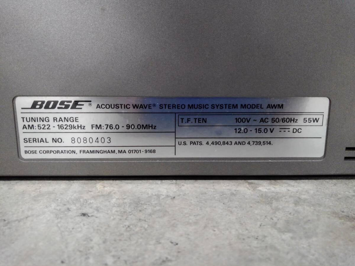 H29314(052)-806/YK3000 BOSE ボーズ ACOUSTIC WAVE MUSIC SYSTEM MODEL AWMの画像9