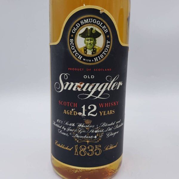 N2314(044)-3/TH3000【千葉】酒 ２本まとめ OLD Smuggler 12年 SCOTCH WHISKY オールド スマグラー/OLD Smuggler スコッチウイスキーの画像6