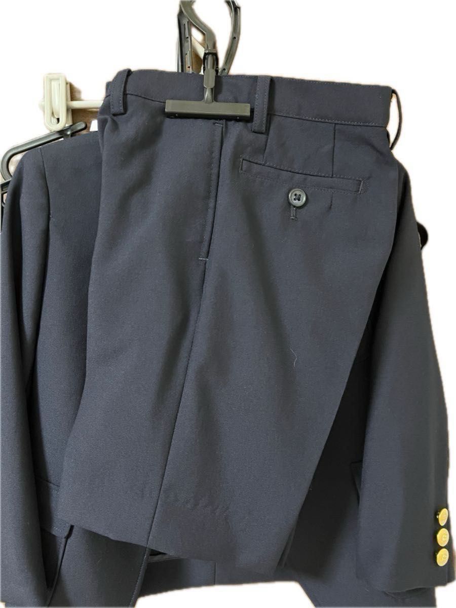 ミキハウス　濃紺スーツ　白シャツ、サスペンダー付き　セットアップ　フォーマル　110センチ
