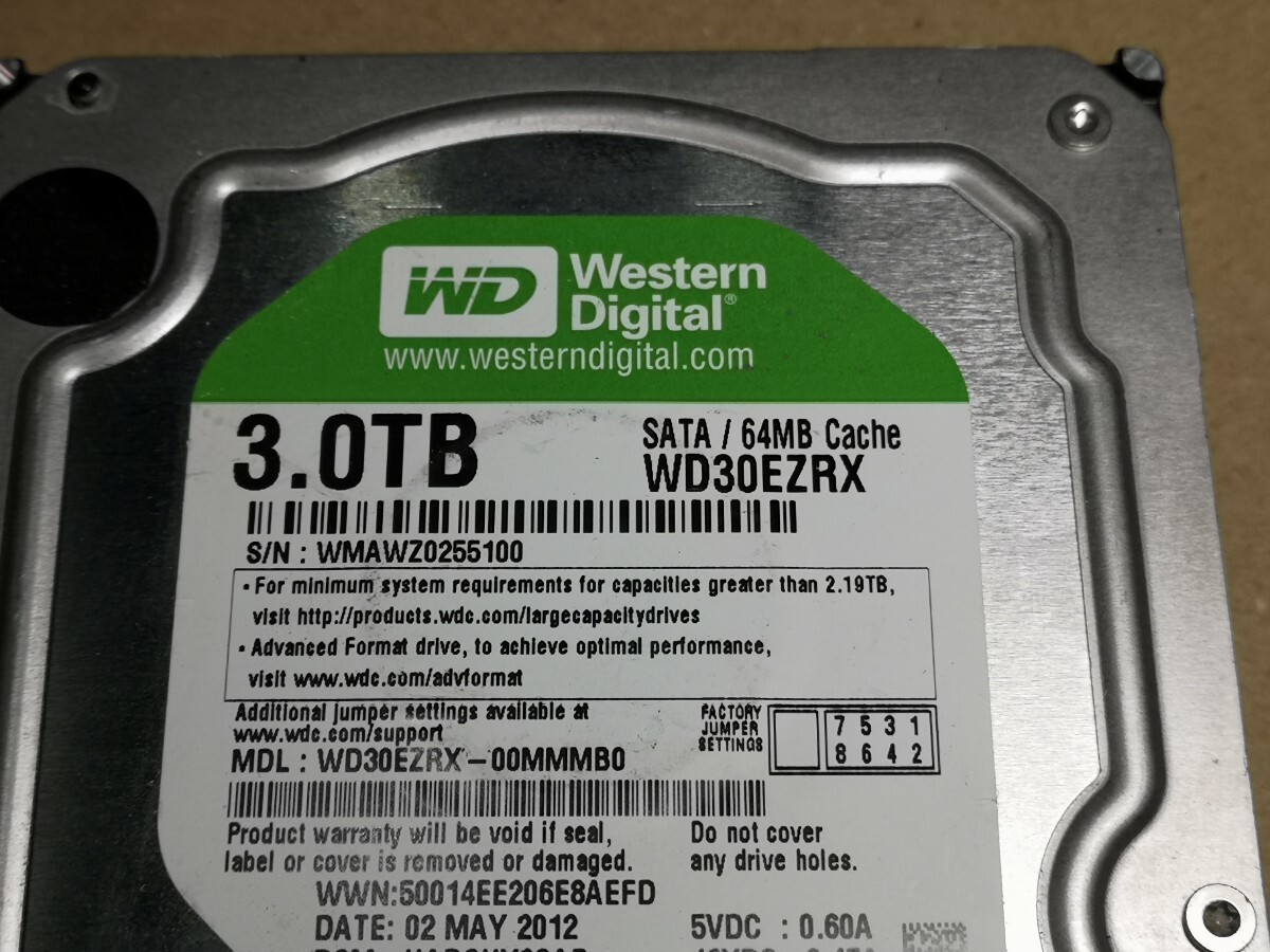 WD WD30EZRX 3.0TB HDD ジャンク扱い_画像2