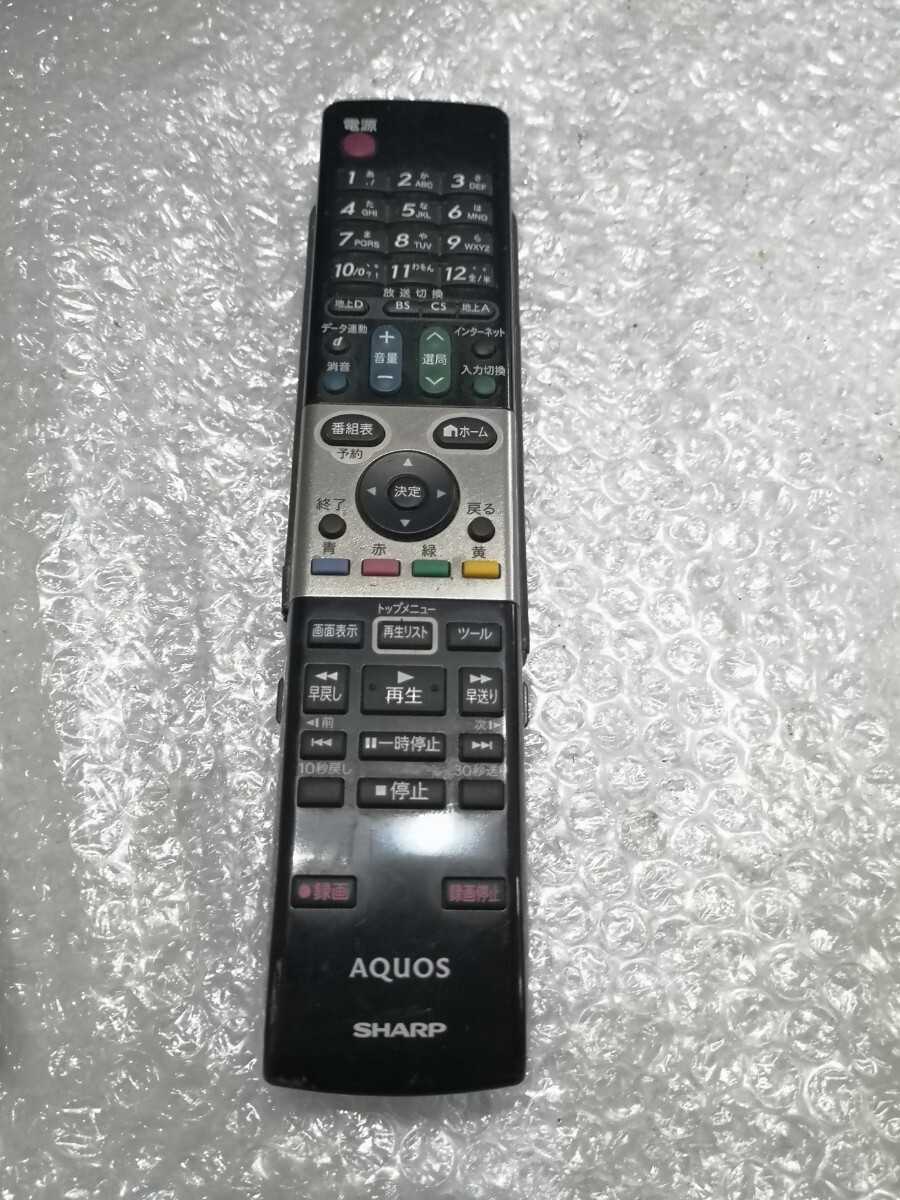 SHARP GA807WJSA テレビ用リモコン ジャンク レタパ_画像1