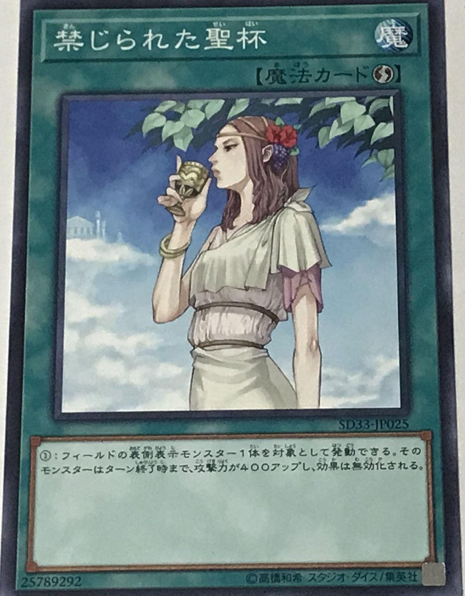 遊戯王 ジャンク ノーマル 魔法 1枚 禁じられた聖杯 SD33_画像1