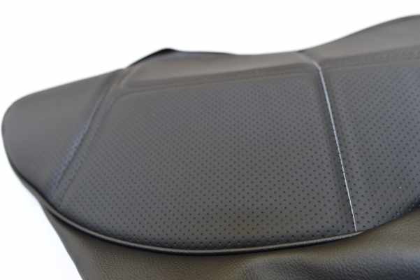 シート表皮 Z1000R S1 シート 立体縫製 表皮 生地 カバー 黒 seat leather cover dimple black 3Dの画像2