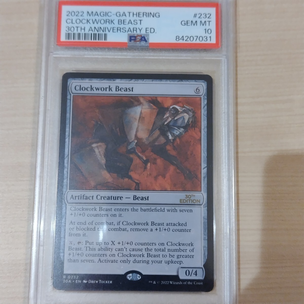 MTG PSA１０ 《機械仕掛けの獣/Clockwork Beast》[30A] 茶R_画像1