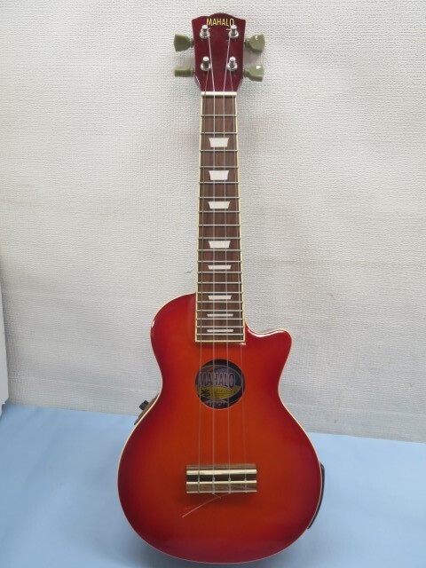 *MAHALO ULP1E/CS ukulele electro Lespaul type ma Halo stringed instruments soft case attaching USED 93567*!!