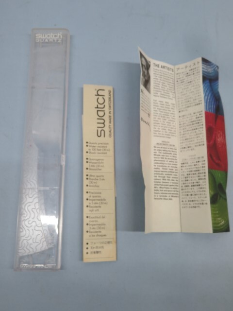 裏面スケルトン★Swatch AG1994 GG138 腕時計 MIRALDA クォーツ アナログ スウォッチ ケース/取扱説明書付き 電池交換済み 93723★！！_画像9