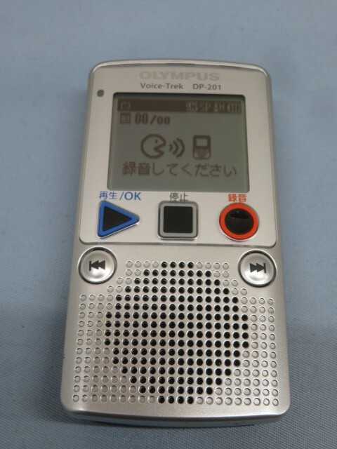 2GB★OLYMPUS DP-201 ICレコーダー Voice-Trek 録音/再生/REC オリンパス ボイストレック ボイスレコーダー 電池付き 動作品 93988★！！の画像3