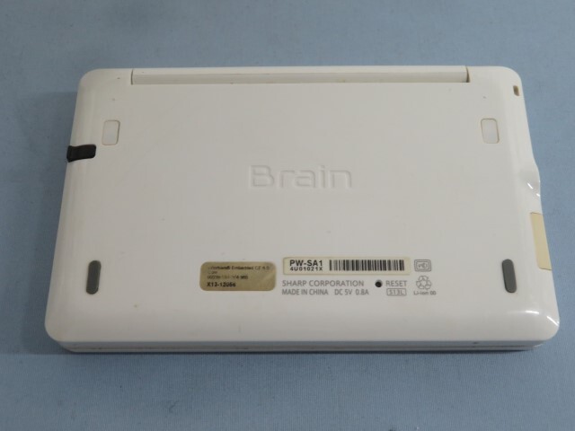 ■SHARP PW-SA1 電子辞書 Brain ホワイト シャープ ブレイン USBケーブル アダプター タッチペン付き 動作品 93286■！！の画像7