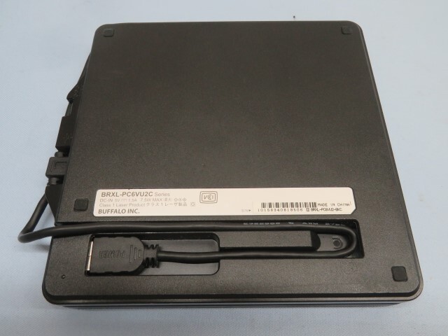 DVD-R/RW★BUFFALO BRXL-PC6VU2 BDXL USB2.0用ポータブルブルーレイドライブ 外付け バッファロー PC用品 USBケーブル付 USED 93319★！！の画像8