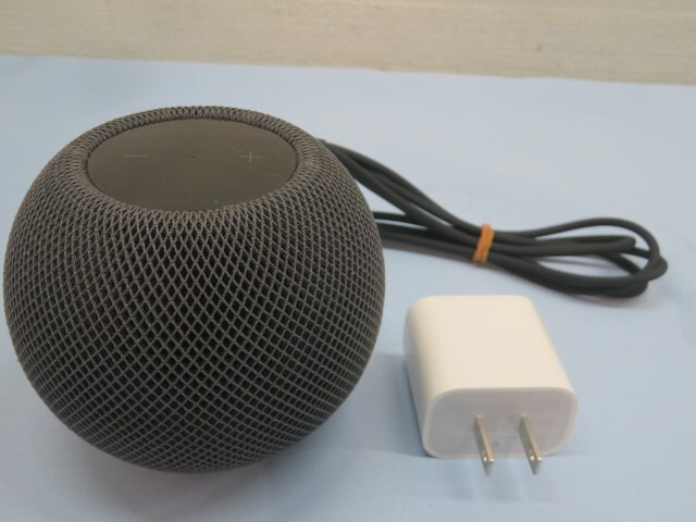 ★Apple A2374 スマートスピーカー スペースグレイ HomePod mini アップル ホームポッド ミニ アダプター付き USED 93456★！！_画像4