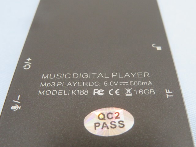 16GB☆Grtdhx K188 デジタルオーディオプレーヤー ブラック イヤホン、USB充電ケーブル付き USED 93582☆！！の画像8