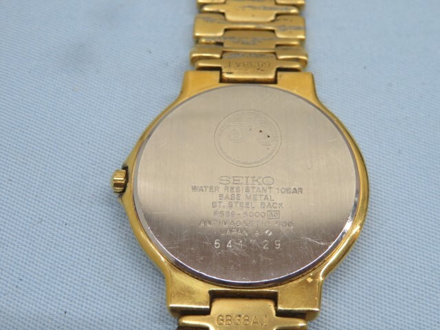 ★SEIKO 9539—6000 腕時計 PRESAGE クォーツ アナログ デイト セイコー プレザージュ ジャンク USED 93687★！！_画像5