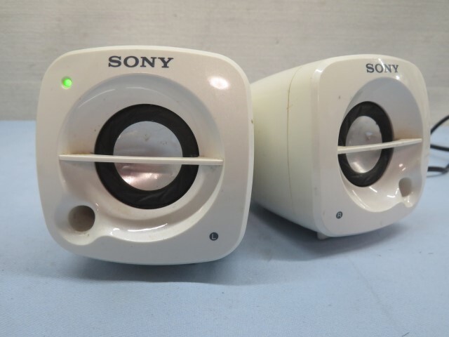 ●●SONY SRS-M50 スピーカー ホワイト ソニー アクティブスピーカー オーディオ機器 アダプター付き 動作品 93797●●！！の画像2