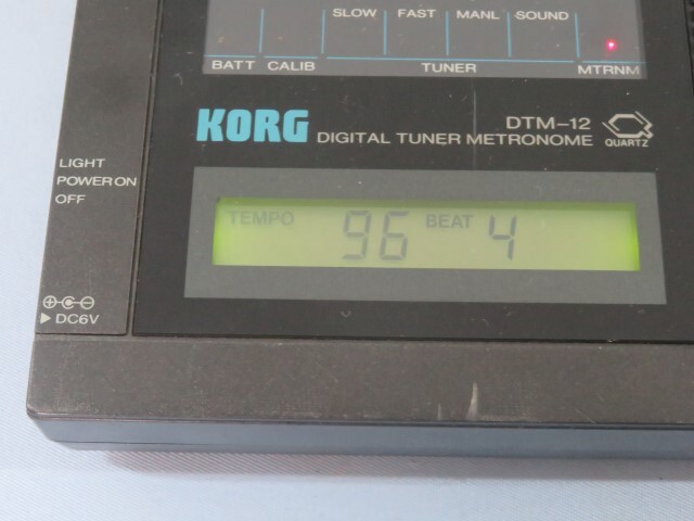 ★KORG DTM-12 デジタルチューナー メトロノーム コルグ 動作品 93848★！！の画像3