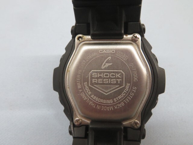 ★CASIO G-7700G 腕時計 G-SHOCK ブラック クォーツ デジタル カシオ Gショック ライトOK 電池交換済み 93928★！！の画像6