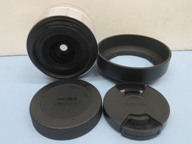 **SIGMA 19mm 1:2.8DNφ46 auto camera lens silver Sigma MICRO hood / cap attaching USED 94127**!!