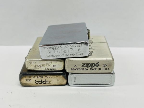 D226-O15-3832 ▲■ ZIPPO ジッポー オイルライター 喫煙具 喫煙グッズ まとめ売り 5点セット_画像4