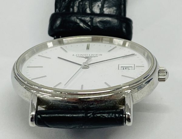 C209-I47-1172 ◎ 【電池交換済】LONGINES ロンジン ラウンド L4.720.4 32119022 メンズ クォーツ 3針 デイト 腕時計 稼働_画像8